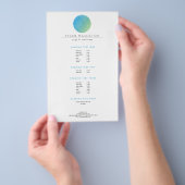 Prospectus 14 Cm X 21,6 Cm Circulaire moderne Etched Blue Green Circle Flyer (Poignée)