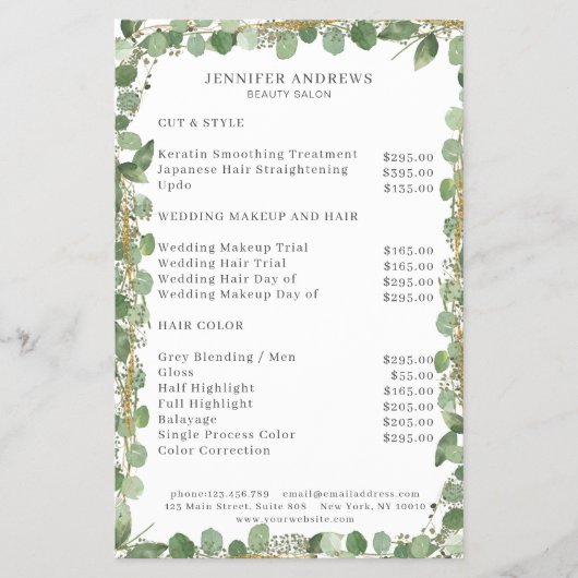 Prospectus 14 Cm X 21,6 Cm Circulaire moderne, verte (Devant)