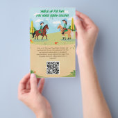 Prospectus 14 Cm X 21,6 Cm Circulaire personnalisable pour les cours d'équita (Poignée)