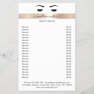 Prospectus 14 Cm X 21,6 Cm Circulaire Wimpern Augenbrauen