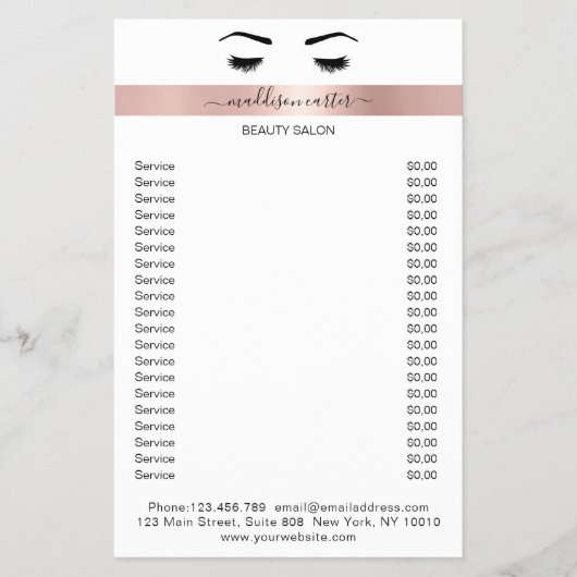 Prospectus 14 Cm X 21,6 Cm Circulaire Wimpern Augenbrauen (Devant)