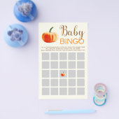 Prospectus 14 Cm X 21,6 Cm Citrouille Automne Rustique Baby BINGO Baby shower (Simple)