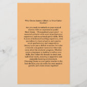 Prospectus 14 Cm X 21,6 Cm Classe Guitare Circulaire Impression recto verso (Dos)