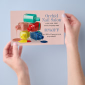 Prospectus 14 Cm X 21,6 Cm Clou Polonais Esthétique Salon Nail Tarifs (Poignée)