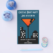 Prospectus 14 Cm X 21,6 Cm Cocktail Night Party Invitation (Simple)