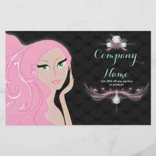 Prospectus 14 Cm X 21,6 Cm Coiffeur Maquilleur SPA Salon
