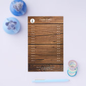 Prospectus 14 Cm X 21,6 Cm Coiffeur Rustikal Flyer (Simple)