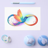 Prospectus 14 Cm X 21,6 Cm Colibri arc-en-ciel avec symbole Infinity (Simple)