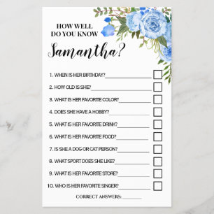 Prospectus 14 Cm X 21,6 Cm Connaissez-vous bien Bride Fête des mariées Game c