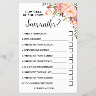 Prospectus 14 Cm X 21,6 Cm Connaissez-vous bien Bride Fête des mariées Game c