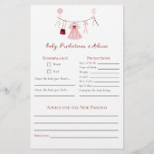 Prospectus 14 Cm X 21,6 Cm Conseils de prédiction Petit Baby shower amoureux (Devant)