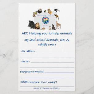 Prospectus 14 Cm X 21,6 Cm Contacts animaux pratiques ARC