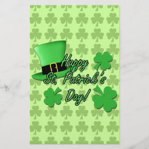 Prospectus 14 Cm X 21,6 Cm Cool fun Chapeau vert haut Shamrocks St Patricks D