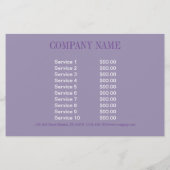 Prospectus 14 Cm X 21,6 Cm Cosmétologue Maquilleur SPA Salon (Dos)