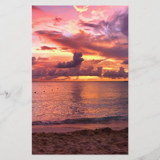 Prospectus 14 Cm X 21,6 Cm Coucher de soleil de plage tropical (Devant)