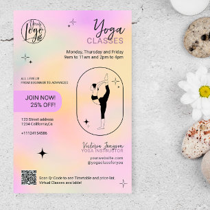 Prospectus 14 Cm X 21,6 Cm Cours de studio d'instructeur de Yoga étoile dégra