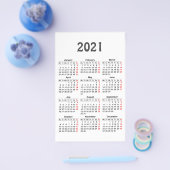 Prospectus 14 Cm X 21,6 Cm Créez votre propre calendrier 2021 (Simple)
