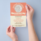 Prospectus 14 Cm X 21,6 Cm Cuisine orange jaune personnalisé Logo Boulangerie (Poignée)