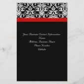 Prospectus 14 Cm X 21,6 Cm Damas noir/blanc avec accentuation rouge (Dos)