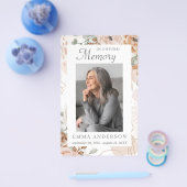 Prospectus 14 Cm X 21,6 Cm Dans la mémoire aimante | Prière funéraire photo (Simple)