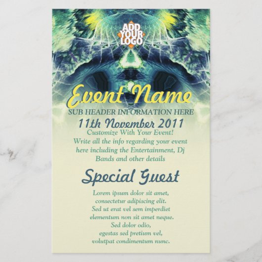 Prospectus 14 Cm X 21,6 Cm DarkEyez Fractal Art Custom Event Flyer (Devant)