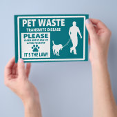 Prospectus 14 Cm X 21,6 Cm DÉCHETS D'ANIMAUX - Avis de permission (Poignée)