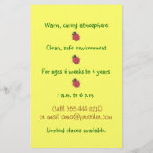 Prospectus 14 Cm X 21,6 Cm Dépliant de garde d'enfants (Dos)