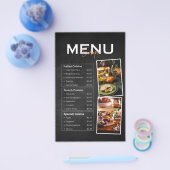 Prospectus 14 Cm X 21,6 Cm Dépliant Menu (Simple)