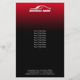 Prospectus 14 Cm X 21,6 Cm Détail auto moderne Black & Red Automotive