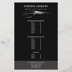 Prospectus 14 Cm X 21,6 Cm Détail automatique Liste des prix de réparation du