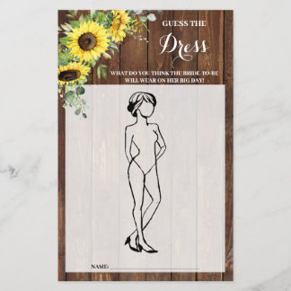 Prospectus 14 Cm X 21,6 Cm Devinez la Fête des mariées de fleurs de soleil ro