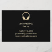 Prospectus 14 Cm X 21,6 Cm DJ fausse musique d'effet or (Dos)