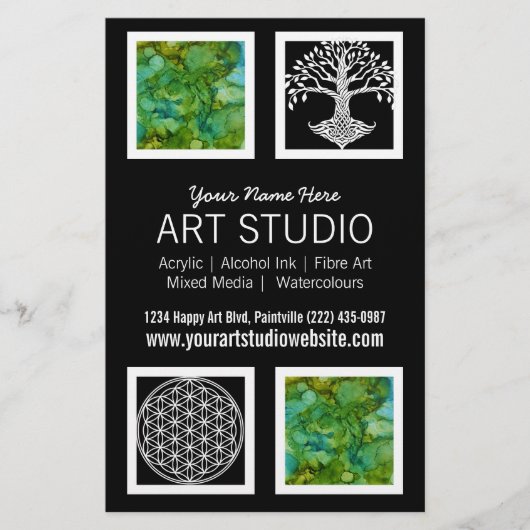 Prospectus 14 Cm X 21,6 Cm Document professionnel d'artiste (Devant)