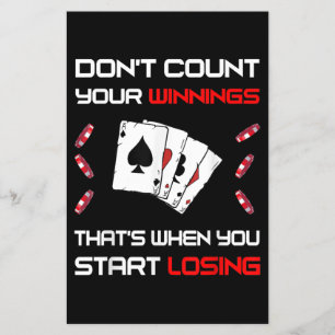 Prospectus 14 Cm X 21,6 Cm Don't Count Your Win That's When You Start Losing