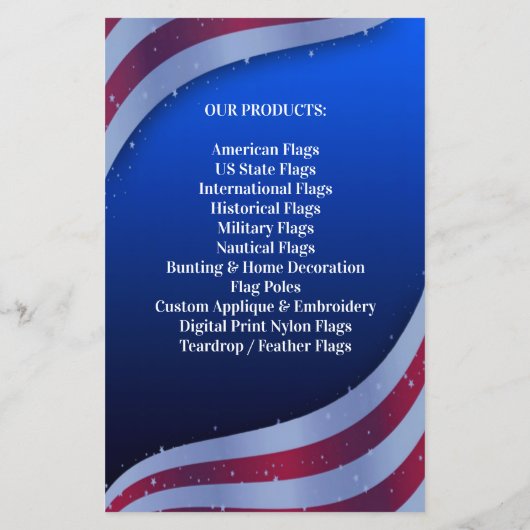 Prospectus 14 Cm X 21,6 Cm Drapeau américain (Dos)