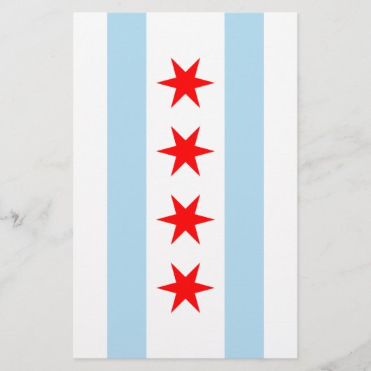 Prospectus 14 Cm X 21,6 Cm Drapeau de Chicago (Devant)