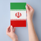 Prospectus 14 Cm X 21,6 Cm Drapeau Iran (Poignée)
