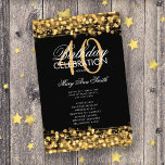 Prospectus 14 Cm X 21,6 Cm Élégant 40e anniversaire programme de fête Gold av<br><div class="desc">Elégant design "Anniversaire du programme" avec des éclaboussures & lumières en or avec texte personnalisé.</div>
