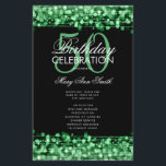 Prospectus 14 Cm X 21,6 Cm Élégant 50e anniversaire Programme de fête Vert av<br><div class="desc">Elégant design "Anniversaire de la fête" avec Étincelles et lumières en vert avec texte personnalisé.</div>