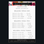 Prospectus 14 Cm X 21,6 Cm Elegant Boho Floral Business Service / Prix Flyer<br><div class="desc">Elégante aquarelle fleurs bohème,  plumes et feuillage motif dans les tons chic de violet,  bordeaux,  pêche,  rose,  crème,  vert,  services d'affaires et prospectus de prix. La couleur du texte et le style de police peuvent être customisés.</div>