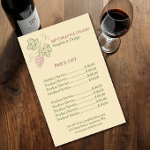 Prospectus 14 Cm X 21,6 Cm Elegant Botanical Grapevine Design