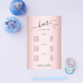 Prospectus 14 Cm X 21,6 Cm Elégant ciseaux d'or rose moderne coiffeur (Simple)