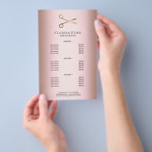 Prospectus 14 Cm X 21,6 Cm Elégant ciseaux d'or rose moderne coiffeur (Poignée)