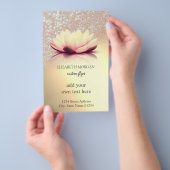 Prospectus 14 Cm X 21,6 Cm Elégant Lotus Parties scintillant Gold (Poignée)