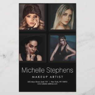 Prospectus 14 Cm X 21,6 Cm Élégant maquillage photo collage et style cheveux