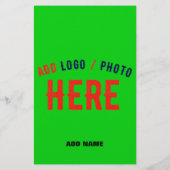 PROSPECTUS 14 CM X 21,6 CM ÉLÉGANT MODERNE PERSONNALISÉ LIME VERT VÉRIFIÉ MAR (Dos)
