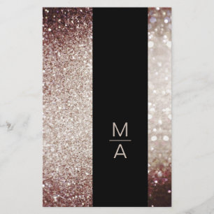 Prospectus 14 Cm X 21,6 Cm Elegant Monogramm Silber Rost