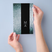 Prospectus 14 Cm X 21,6 Cm Élégant Monogramme Silber Blau (Poignée)