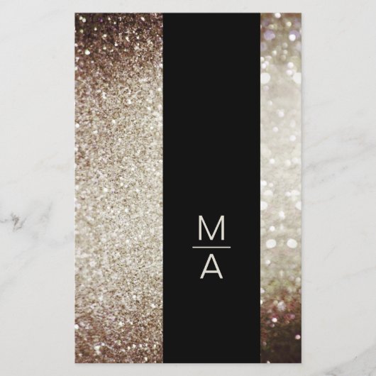 Prospectus 14 Cm X 21,6 Cm Élégant Monogramme Silber Gold (Devant)