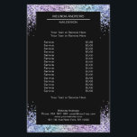 Prospectus 14 Cm X 21,6 Cm Elégant Salon de Parties scintillant des deux côté<br><div class="desc">Un design élégant et raffiné avec une image numérique en verre argenté-lilas. Note : Le processus de production n'utilise pas de film réel,  seule la couleur est imprimée à fond. Ajoutez vos données,  logo,  détails de l'entreprise et photos en quelques minutes.</div>